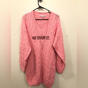 Fashion nova pink, sweater, large